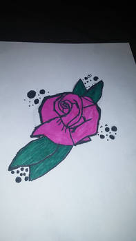 Pink Flower Tattoo Design