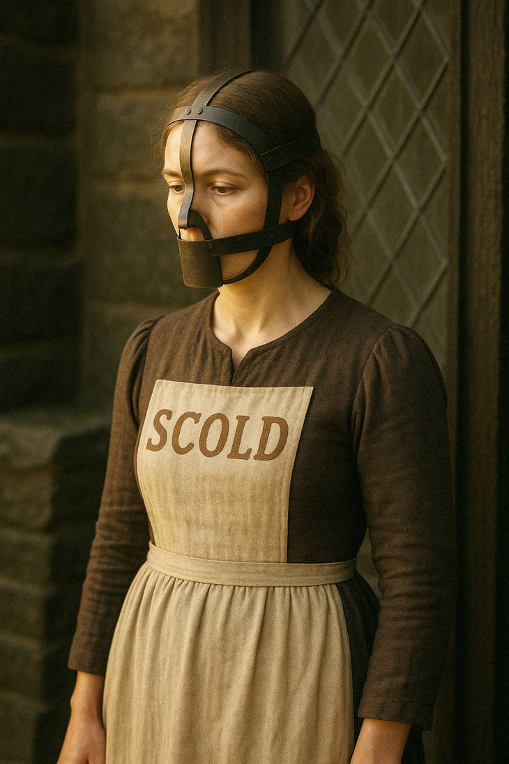 New England woman wearing a scold's bridle by solater on DeviantArt