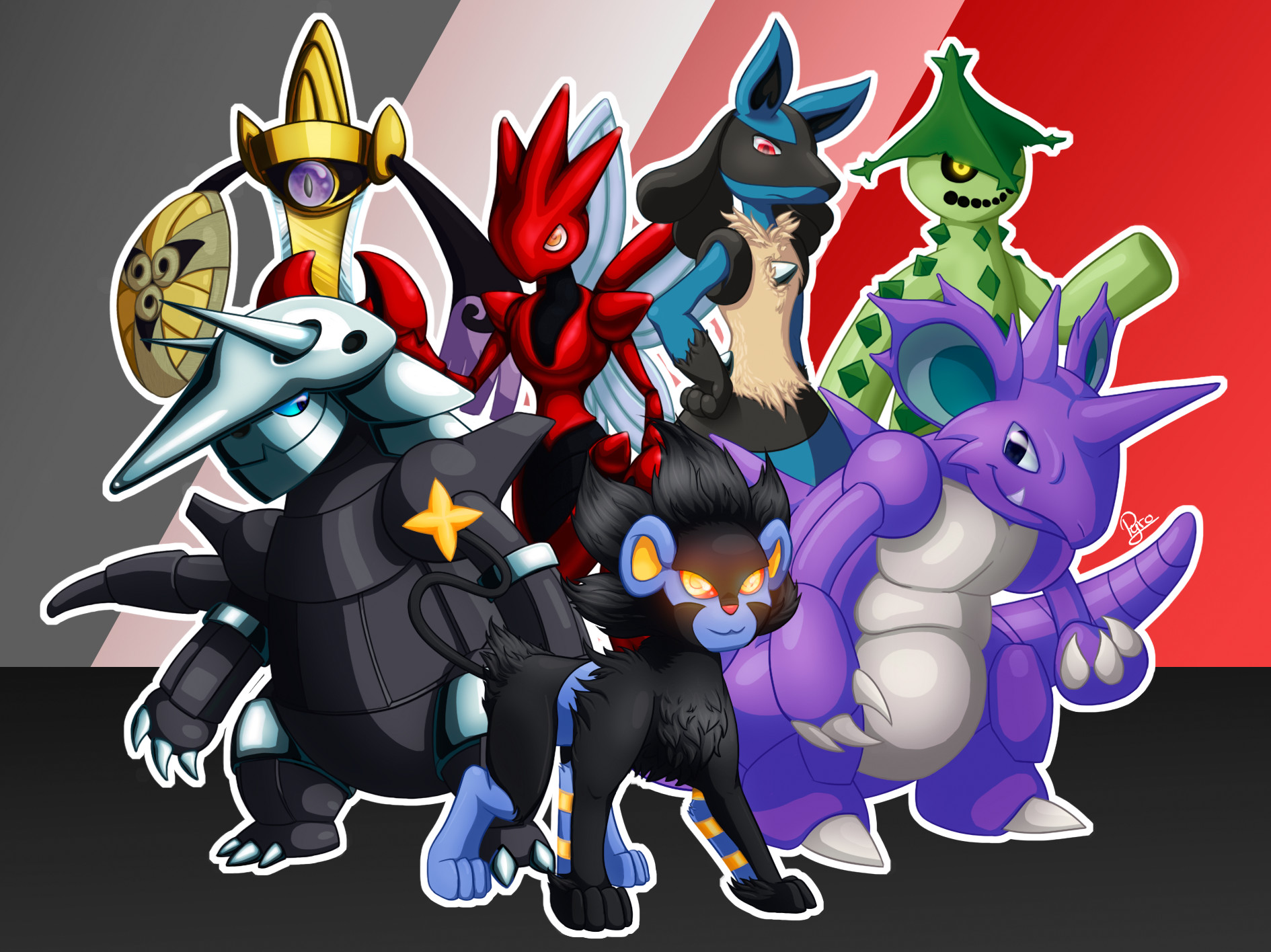Pokemon Team (Commission #3) by Pyrokami on DeviantArt Pokemon Team (Commission #3) by Pyrokami on DeviantArt