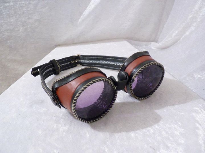 Red steam punk goggles