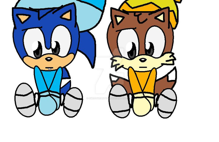 Baby Sonic and Baby Tails by GEPredators -- Fur Affinity [dot] net