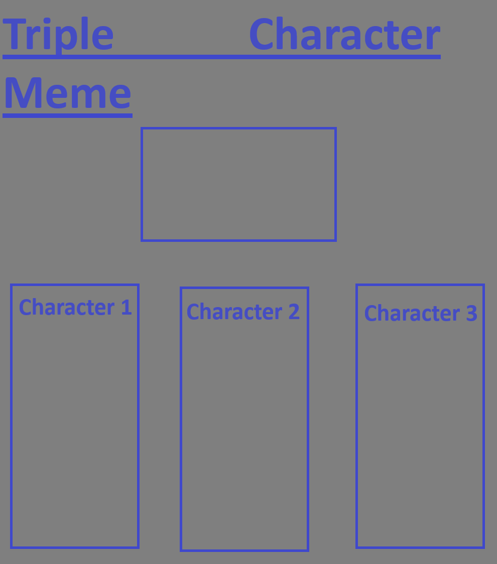 Triple Blank Character Meme Template by sweetheart1012 on DeviantArt
