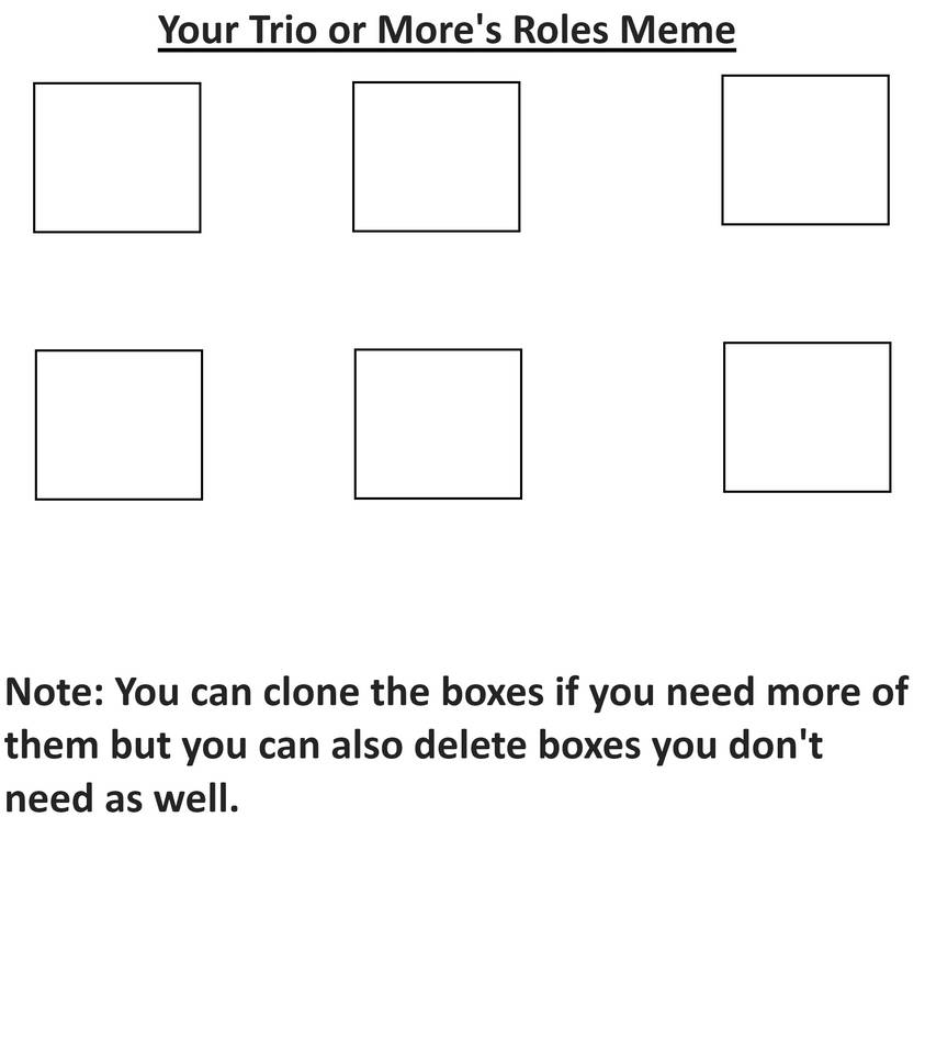 Your Trio or More's Roles Meme by sweetheart1012 on DeviantArt