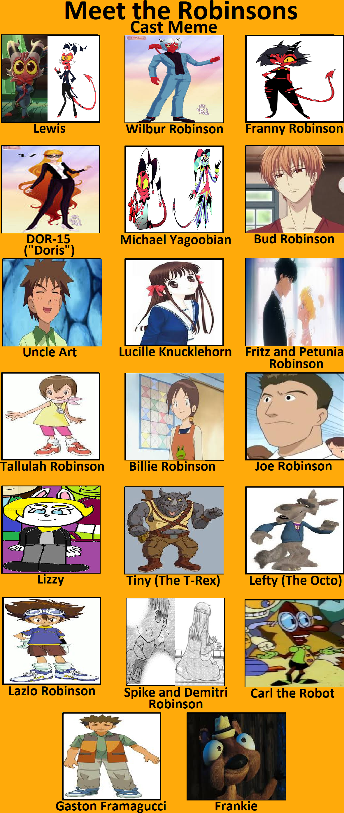 My Meet the Robinsons Cast Meme by sweetheart1012 on DeviantArt