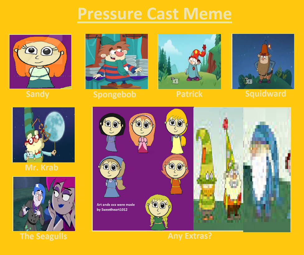 My The 7D plus ocs Pressure Cast Meme by sweetheart1012 on DeviantArt
