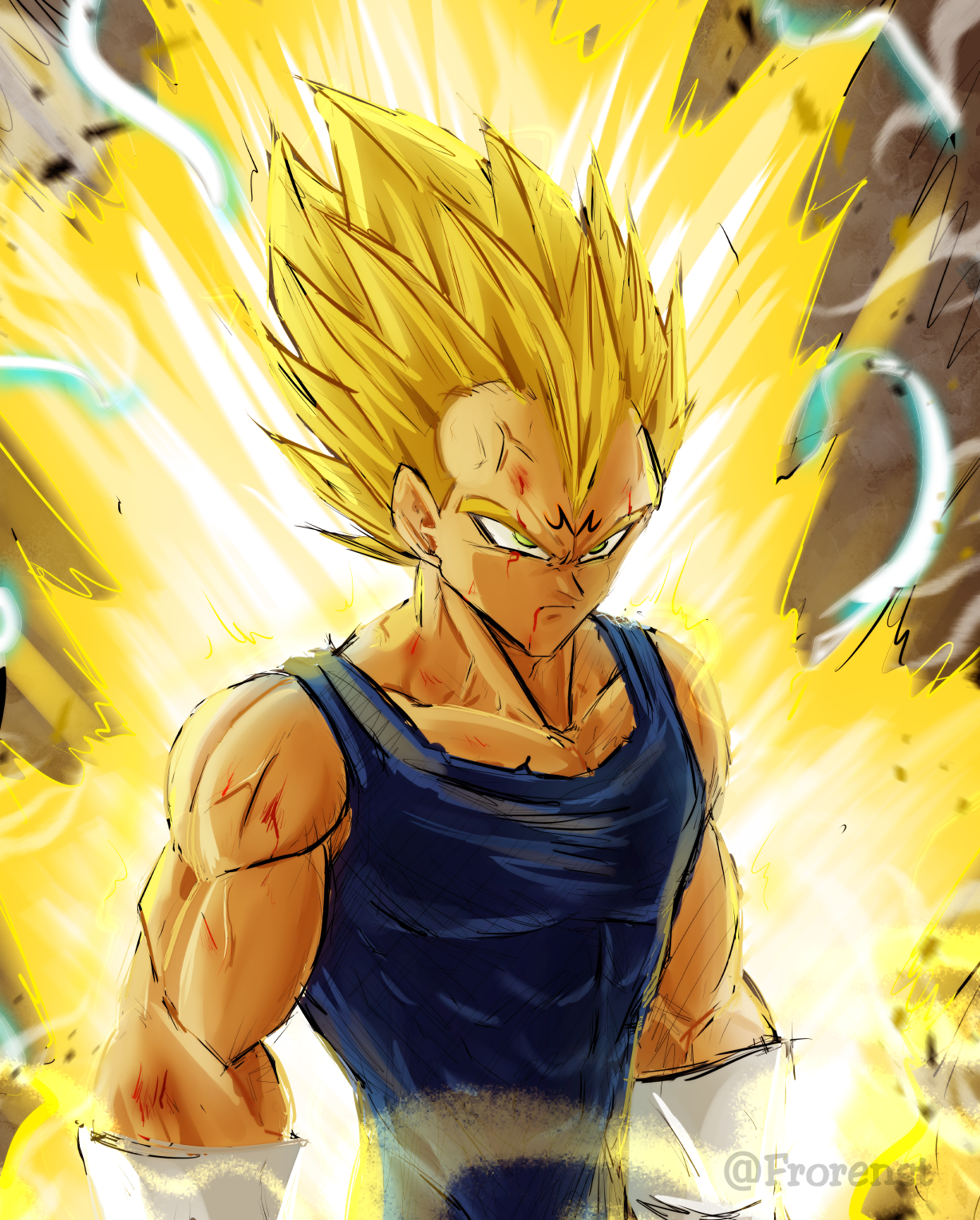 Majin Vegeta ssj2 (2) by davidferres on DeviantArt