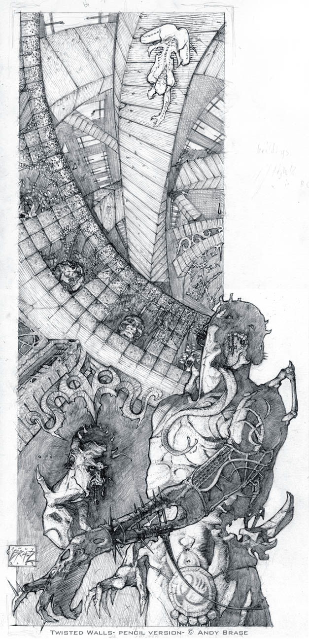 Twisted Walls- Pencil WIP