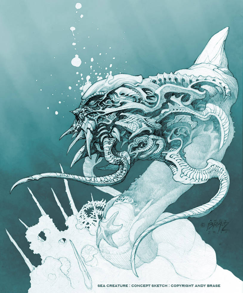 Sea Creature Sketch by andybrase on DeviantArt