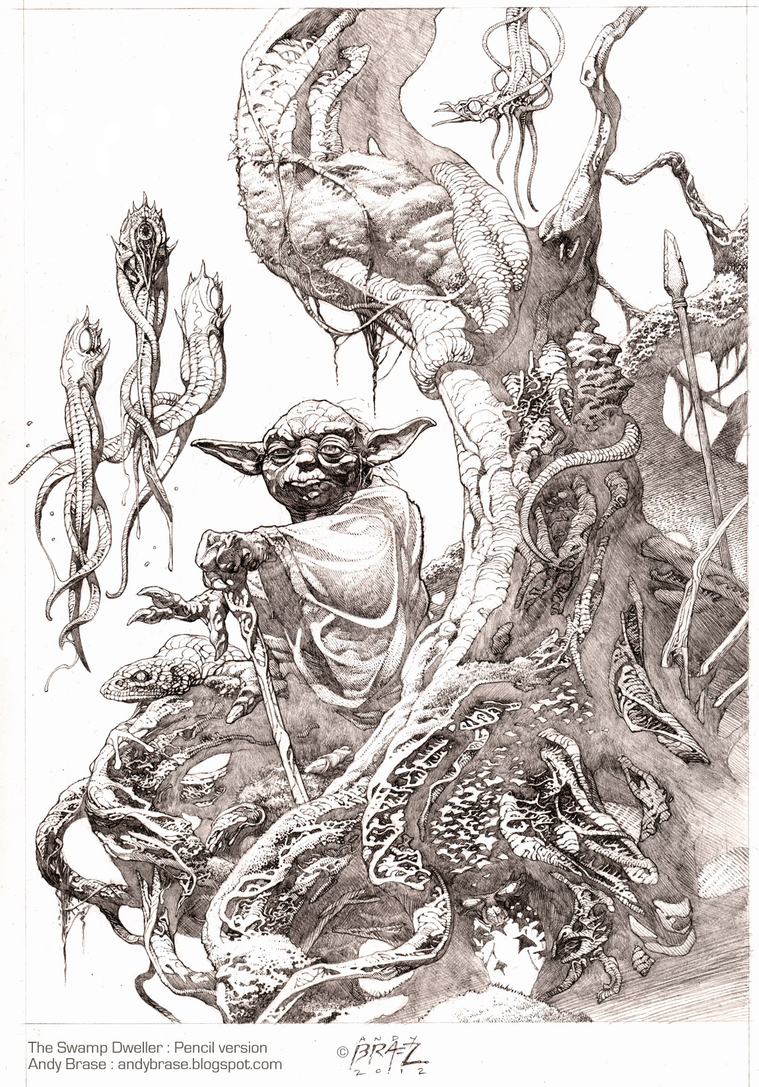 Swamp Dweller- pencil by andybrase