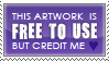Free to Use Stamp - Credit