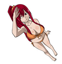 Erza Scarlet at the Beach