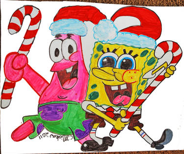 Spongebob and Patrick Window Decoration