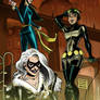 Cat buglars: Catwoman, Black Cat and Cat's Eye