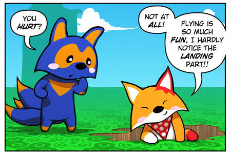 Rocket Fox 19 panel 1: The King Of Crashes