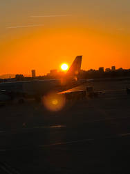 Airport sunset