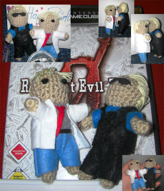 Wesker and Birkin dolls