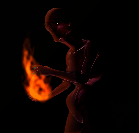 Enderman Grasping The Fire