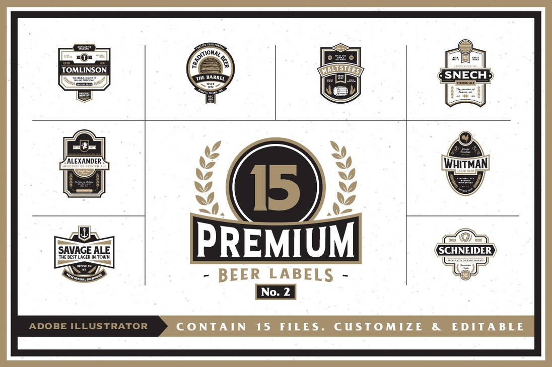 Premium Beer Labels No. 2 by honutole on DeviantArt