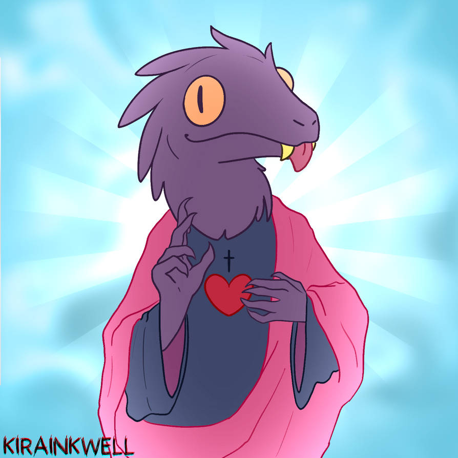Raptor jesus by KiraInkwell on DeviantArt