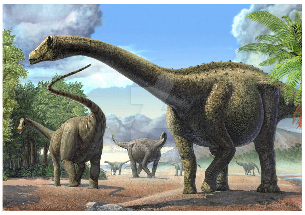 Динозав. Титанозавр зауропод.