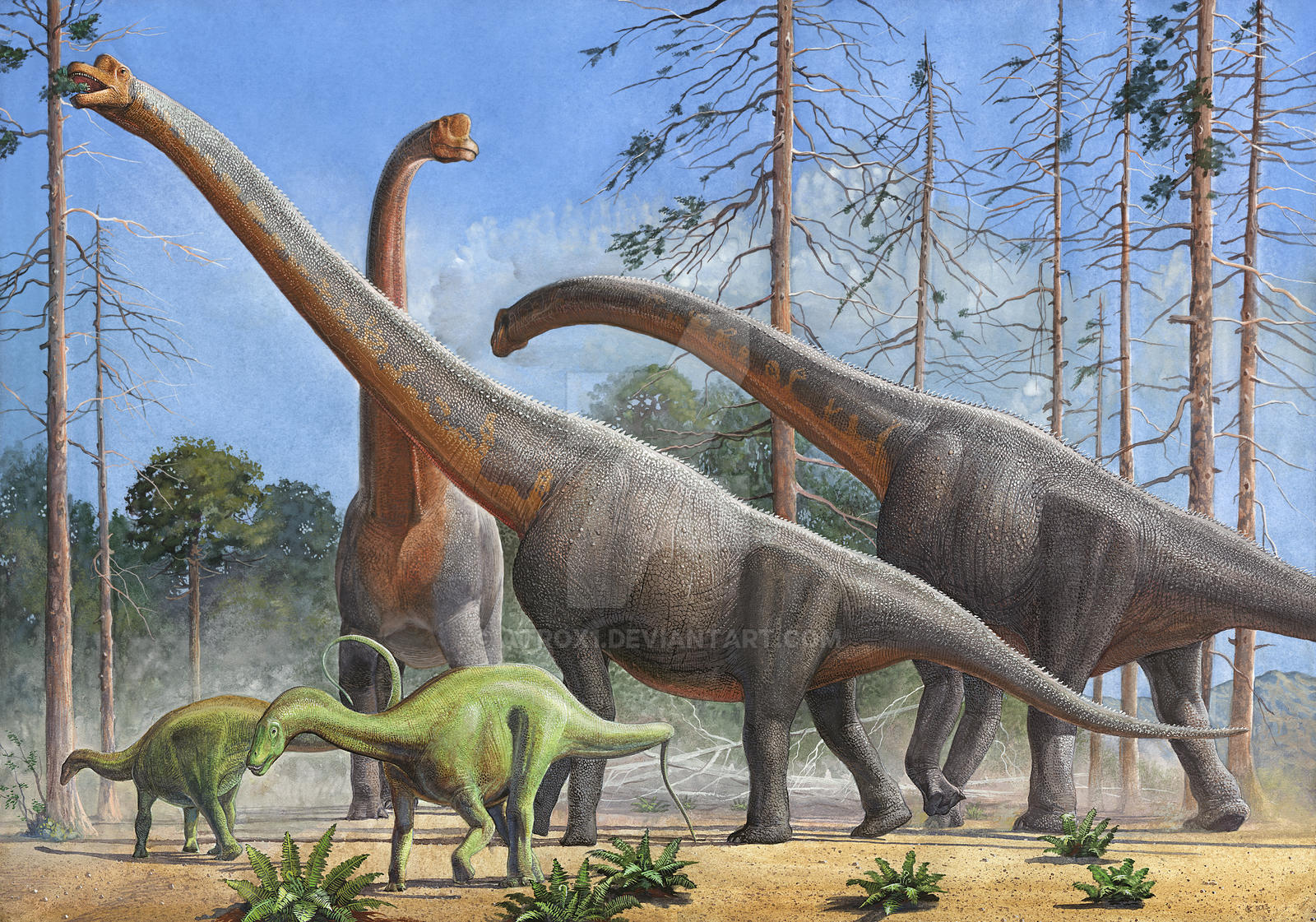 Giraffatitan And Dicraeosaurus