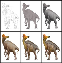 Corythosaurus creation process