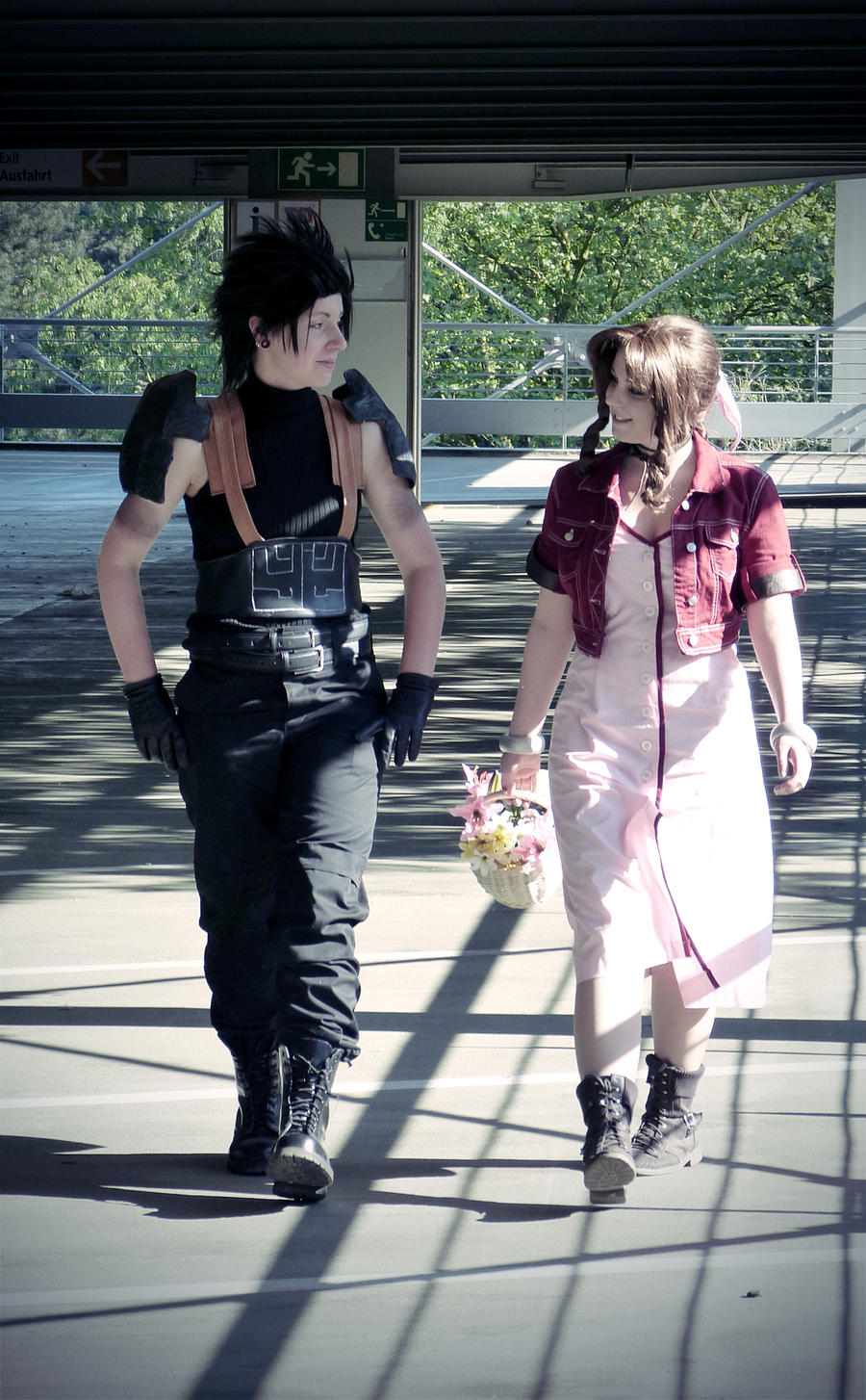 Below the plate - Zack and Aerith