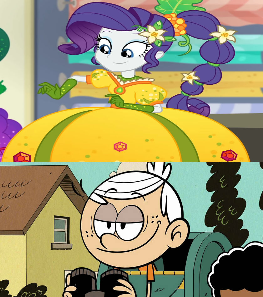 Lincoln Looking At Rarity's Inflation Dress by Batboy101 on DeviantArt