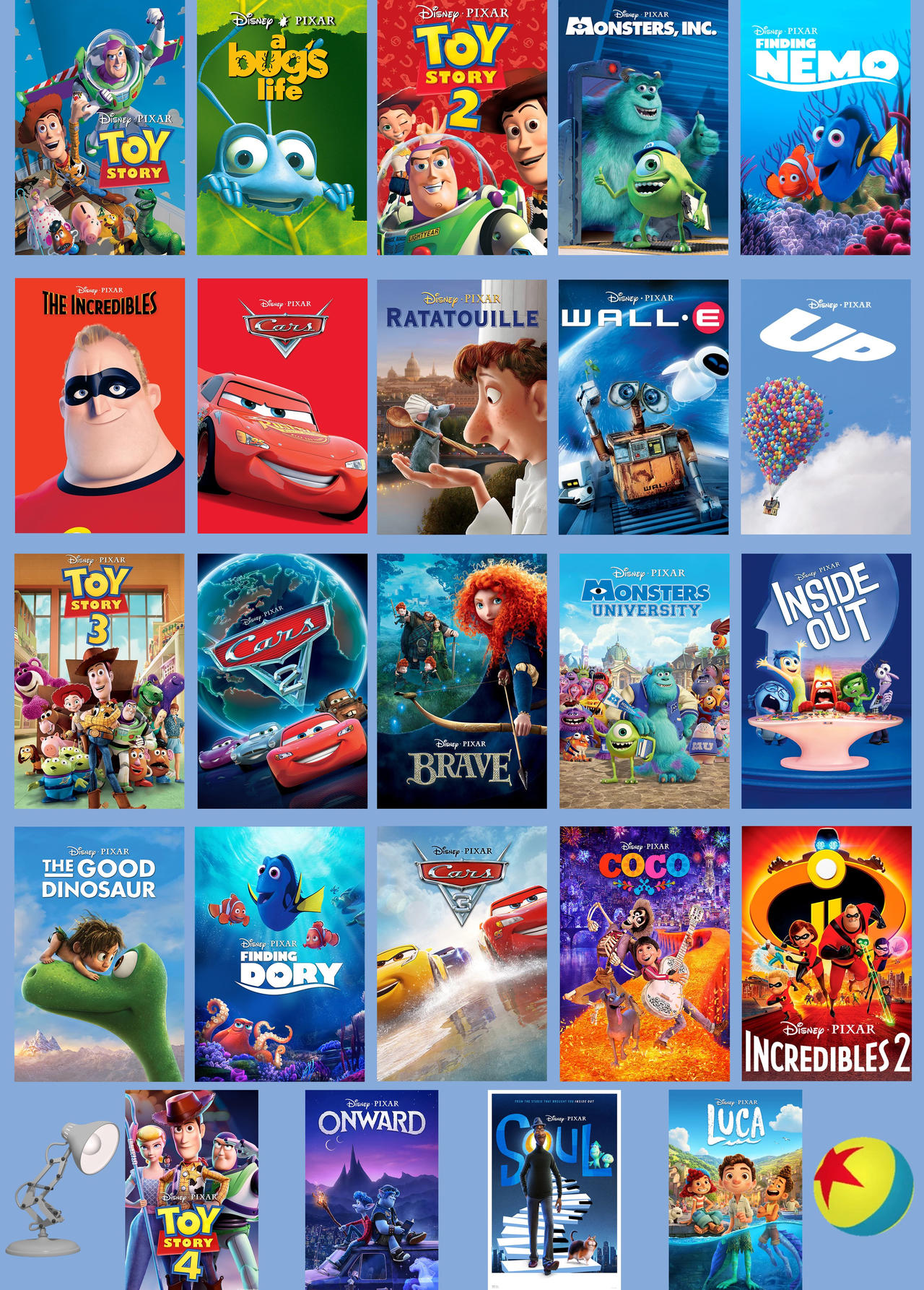 All PIXAR Animated Movies (All Masterpiece) by Batboy101 on DeviantArt All PIXAR Animated Movies (All Masterpiece) by Batboy101 on DeviantArt