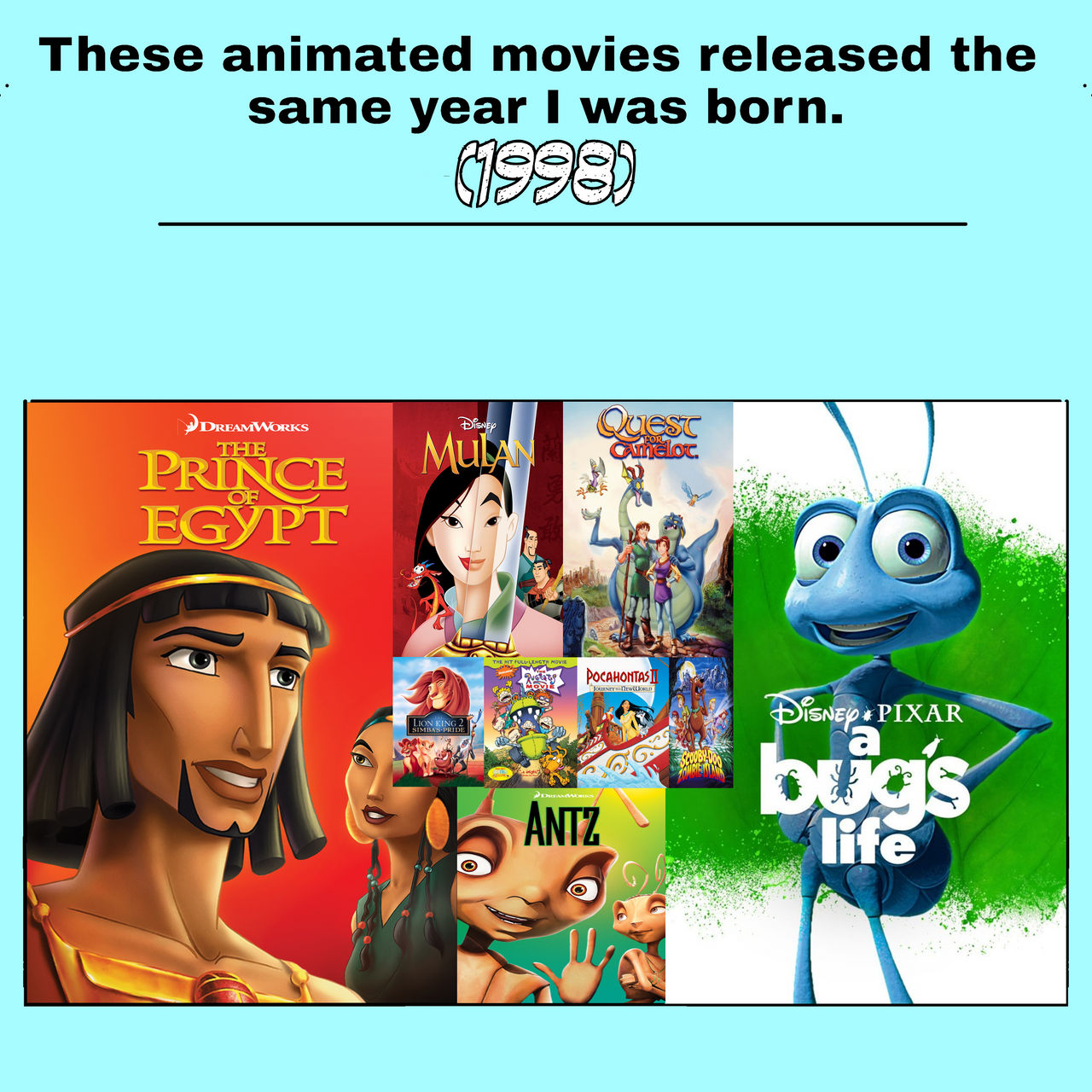 Animated Movies Released The Same Year Born (1998) by Batboy101 on ...