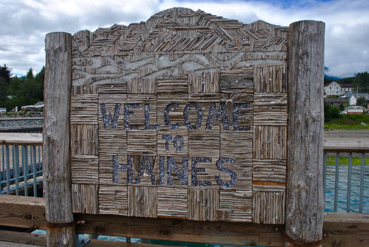 Welcome Sign to Hanes, Alaska