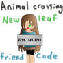 Animal Crossing New Leaf Friend Code