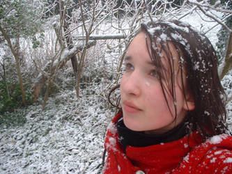 in the snow..color