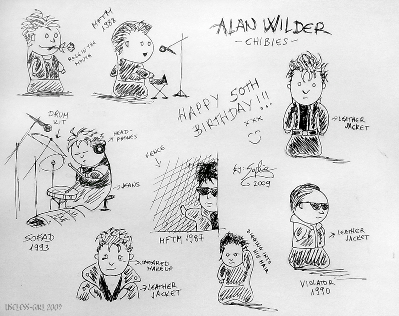 Alan Wilder chibies by Useless