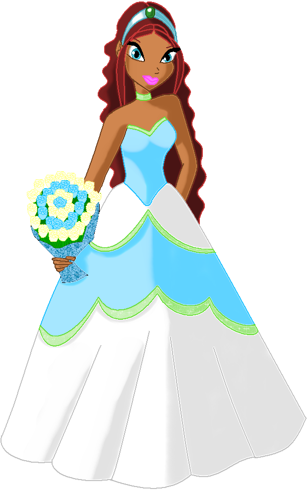 winx club wedding dress Bloom bride