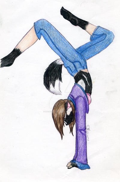 Handstand-Coloured by StrangeComet on DeviantArt