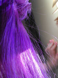 Purple hair - close up