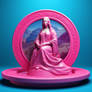 Mona Lisa  Statue Pink Barbie