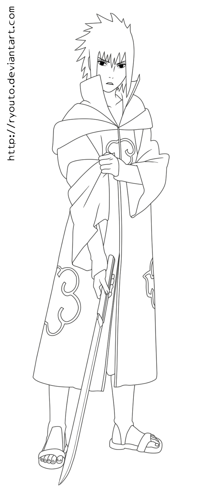 Akatsuki Sasuke lineart 411 by Ryouto on DeviantArt