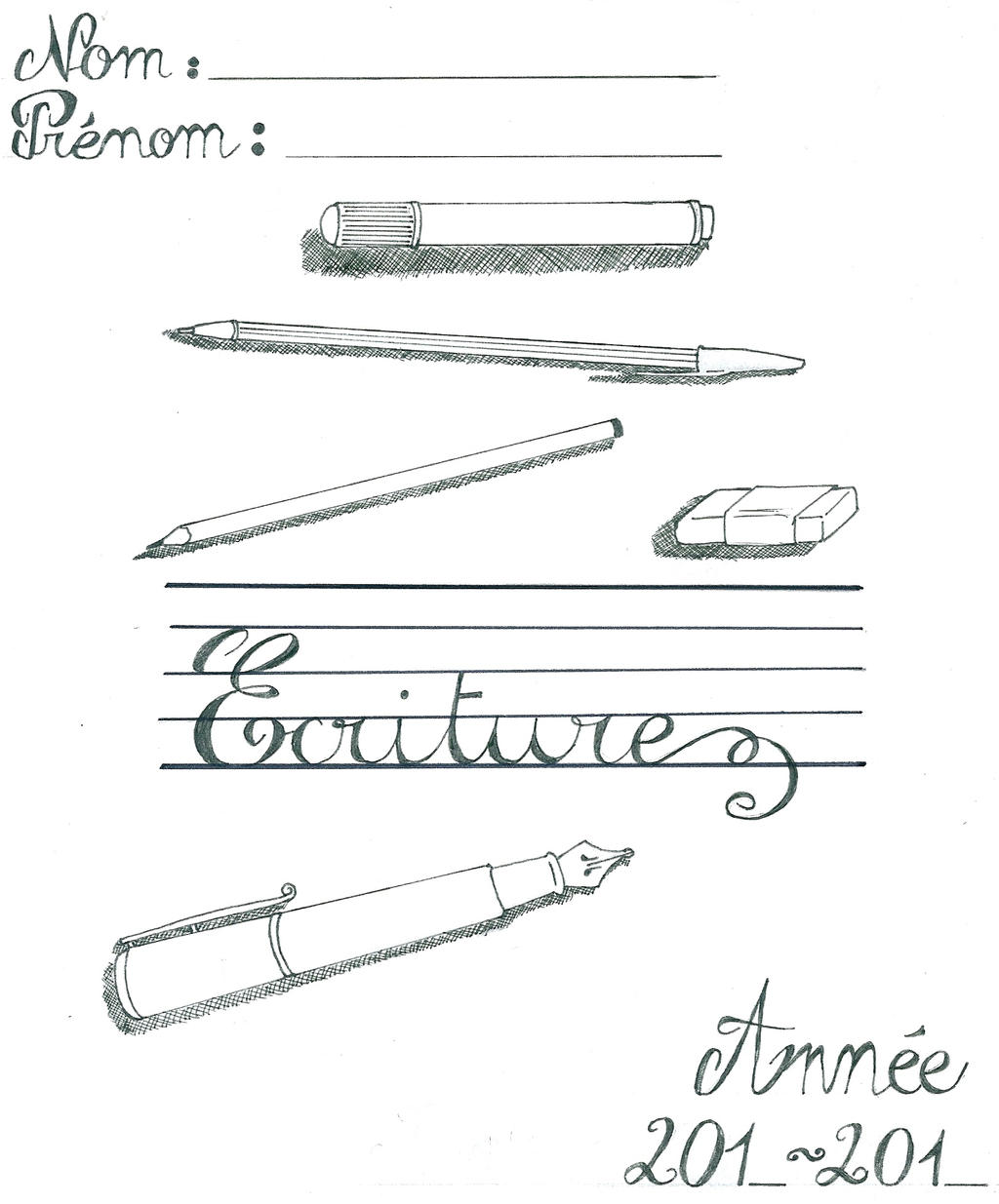 Page De Garde Cahier D Ecriture Grande Section Page De Garde Ecriture by Nimidias on DeviantArt