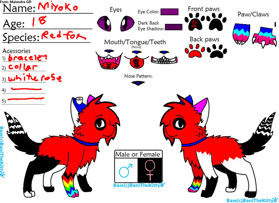 Fursona base finally finished by Miyokothefox on DeviantArt