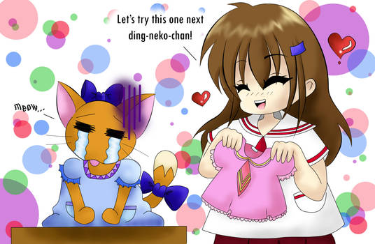 Tin-chama and Ding-neko-chan