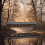 Sunlight and covered bridge