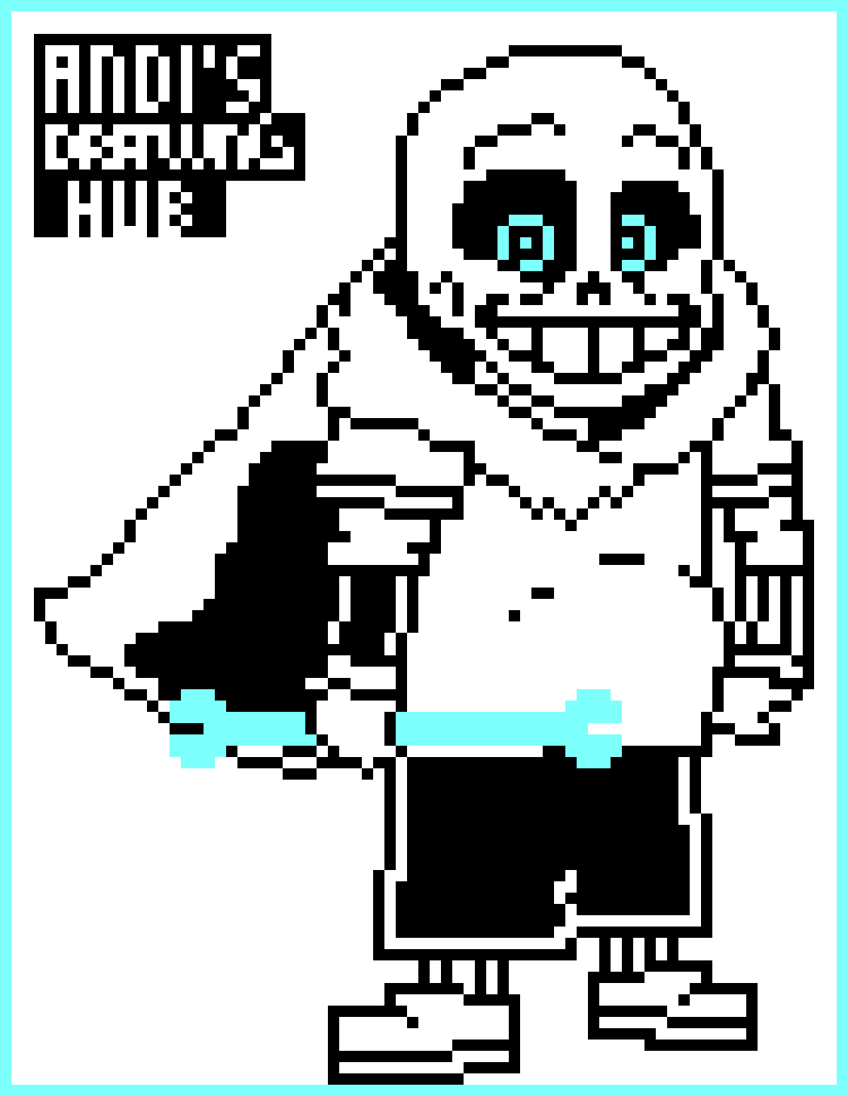 Underswap!Sans Battle Spritev2 by AndisDrawingHub on DeviantArt