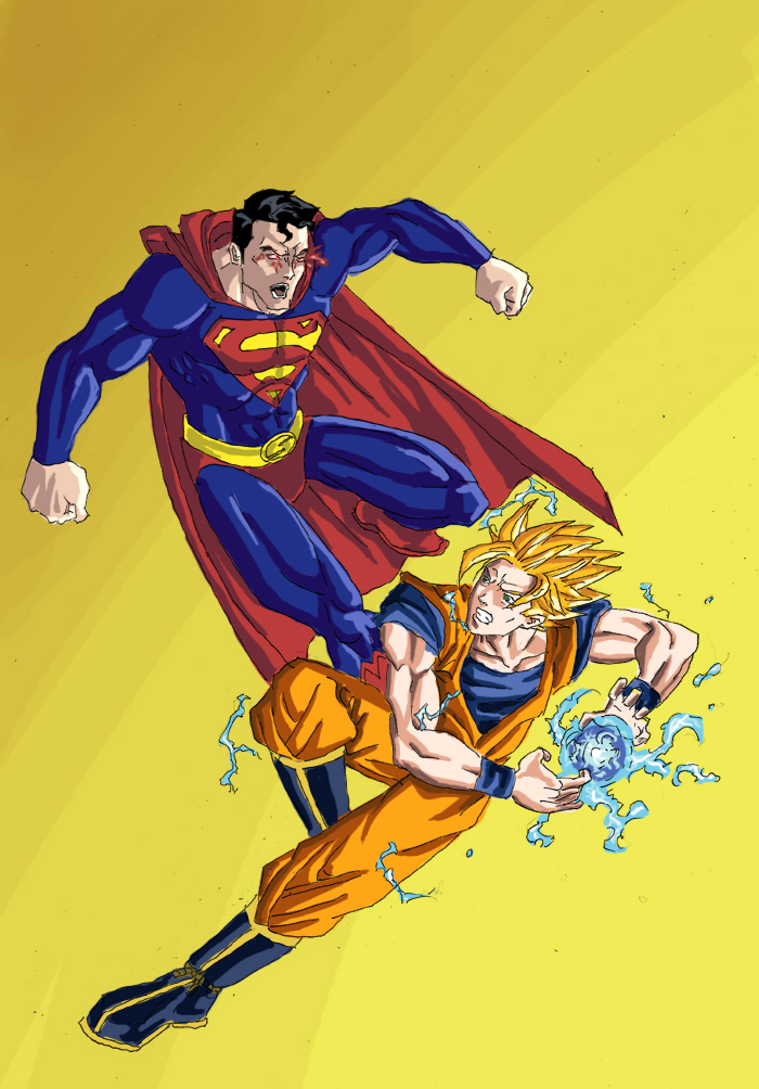 Superman vs. Goku by phil-cho on DeviantArt