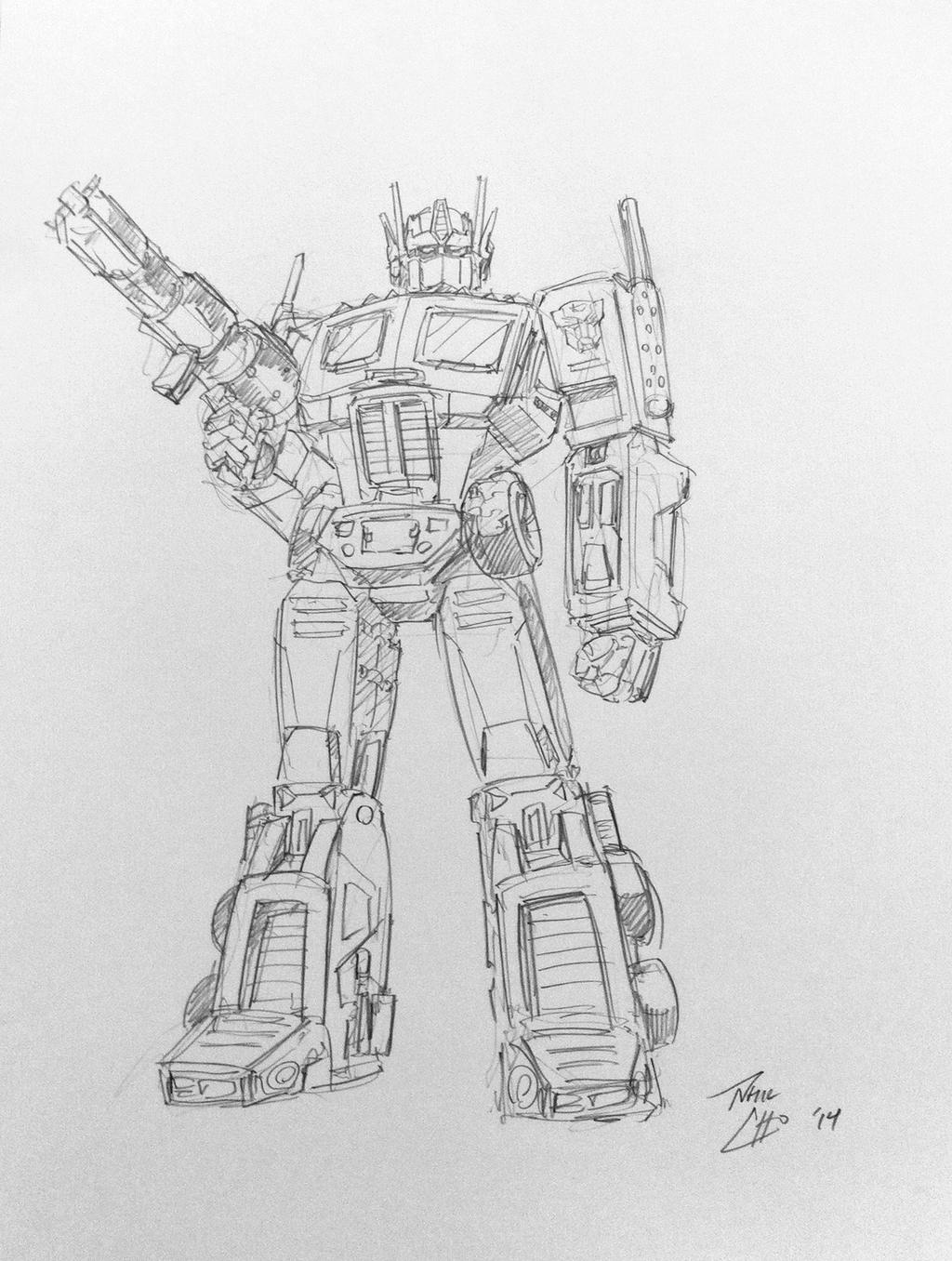Optimus sketch by phil-cho on DeviantArt