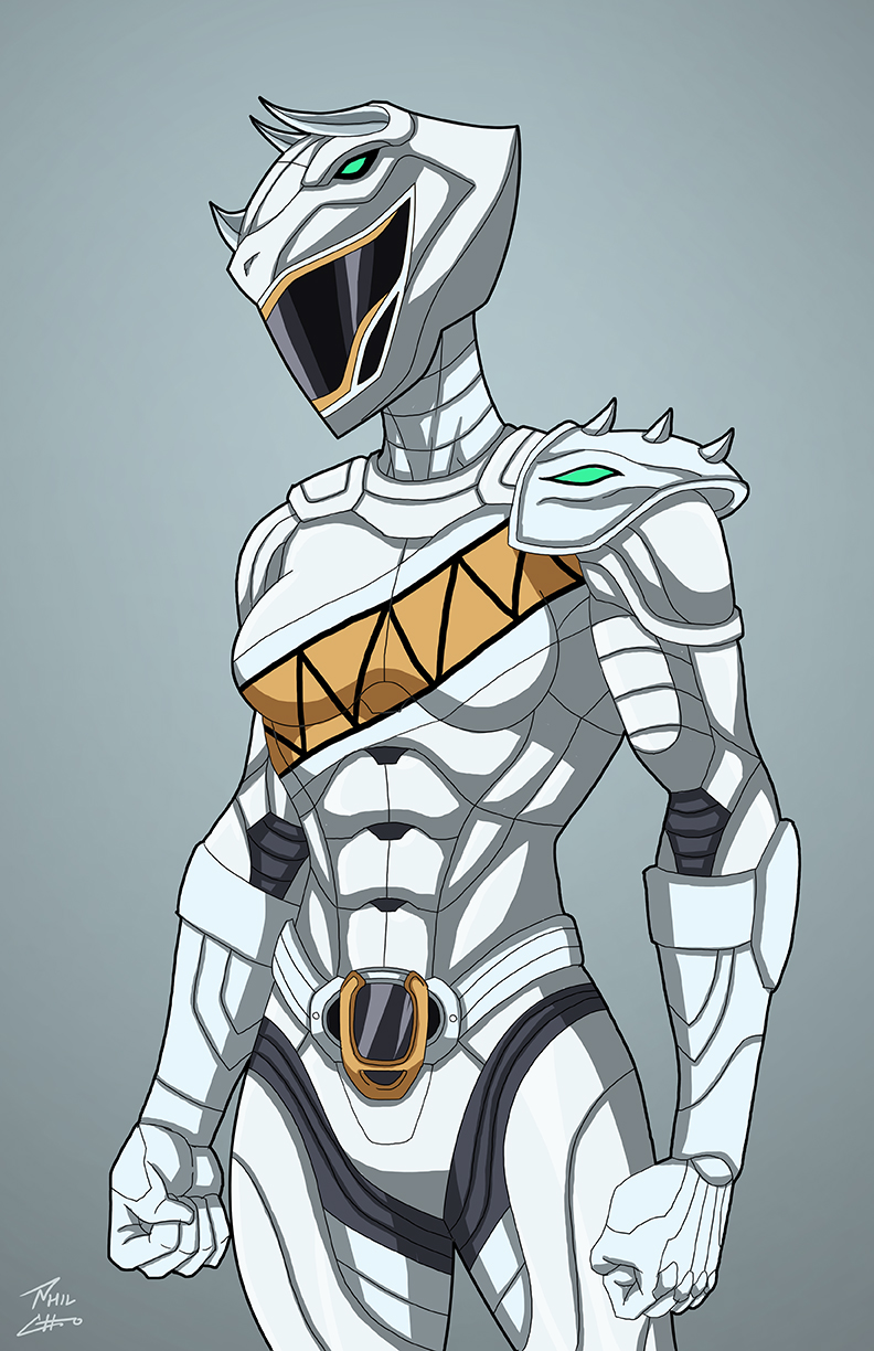 Commission Bootless Rangers White Triceratops Ranger commission by phil-cho on DeviantArt