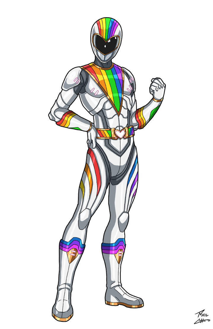 Rainbow Power Ranger commission by phil-cho on DeviantArt