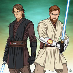 Anakin and Obi-Wan (Star Wars) commission