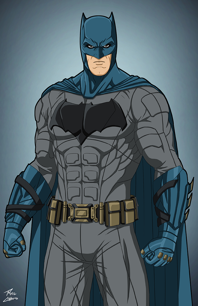 Batman (Batfleck) Gray and Blue by phil-cho on DeviantArt